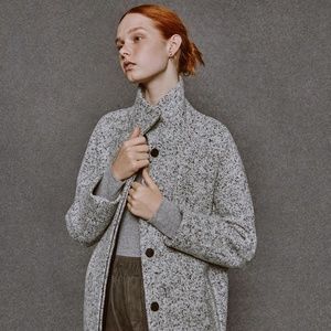 CLUB MONACO ROBEEKA GREY COZY WARM COAT COCOON XS